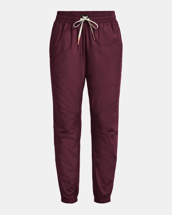 Women's Project Rock Woven Pants in Maroon image number 4